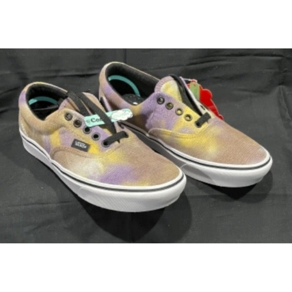 Vans ComfyCush Era Blotched Multi Purple Velvet Corduroy Sneakers VN0A3WM92QD